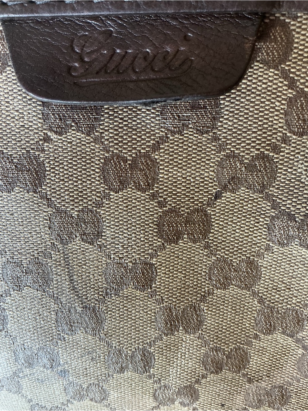 Gucci Brown Monogram Tote Bag with Stud Trim - Picture 6 of 16